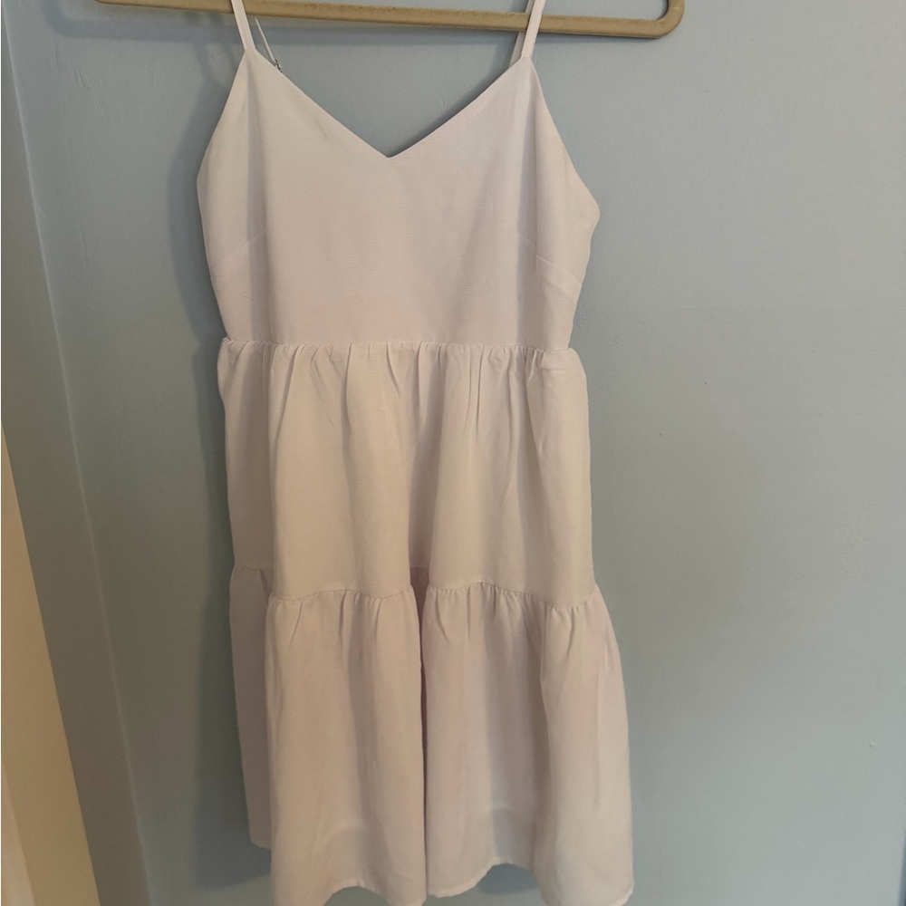 Amazon Women's Light Pink Tiered Spaghetti-Strap Midi Dress